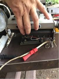 One of three flight control potentiometers