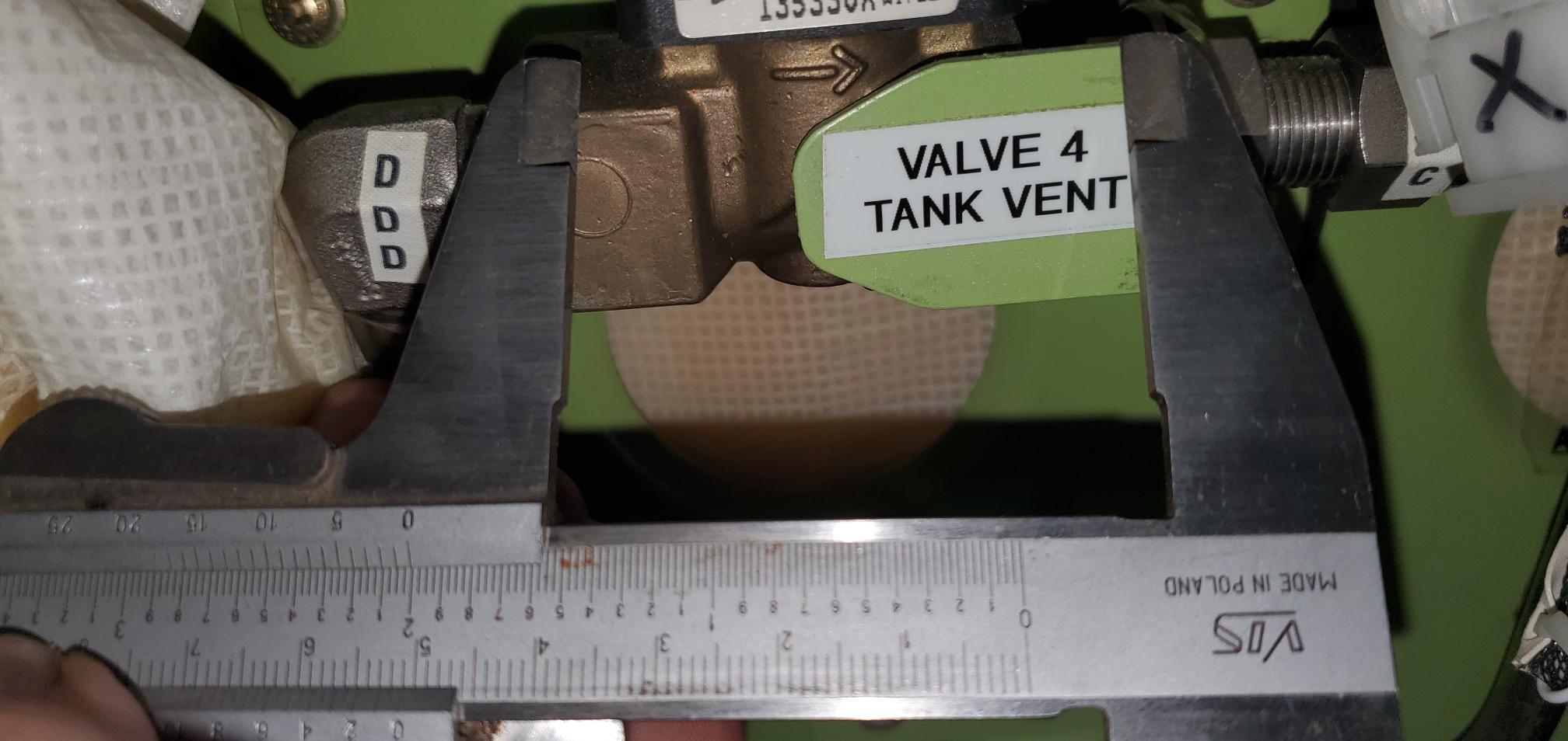 Valve measures 2 inches exactly